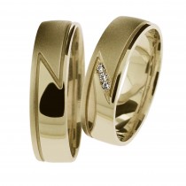 Zlatý snubní prsten AURORA (Ž)