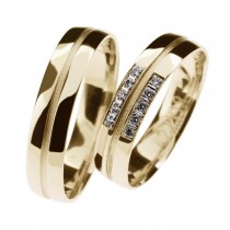 Zlatý snubní prsten BRITA (Ž)