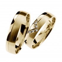 Zlatý snubní prsten EMA (Ž)