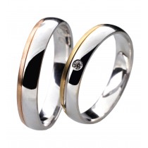 Zlatý snubní prsten FÁTIMA (Ž+B)
