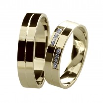 Zlatý snubní prsten LUNA (Ž)