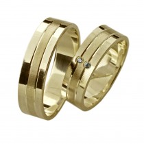 Zlatý snubní prsten PAULINA (Ž)