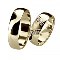 Zlatý snubní prsten AVA (Ž)