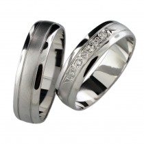 Stříbrný snubní prsten AIDA