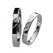 Stříbrný snubní prsten ALEXIA