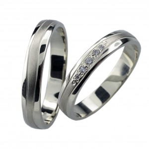 Stříbrný snubní prsten ALISON