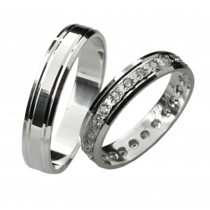 Stříbrný snubní prsten ARIEL