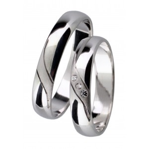 Stříbrný snubní prsten AVRIL