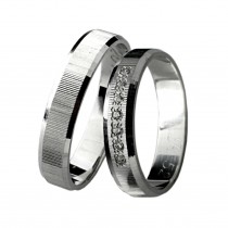 Stříbrný snubní prsten AZURA