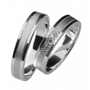 Stříbrný snubní prsten GINA