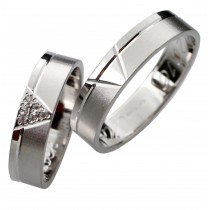 Stříbrný snubní prsten INES