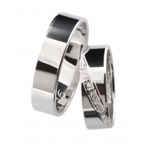 Stříbrný snubní prsten IRENE