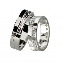 Stříbrný snubní prsten LIDIA