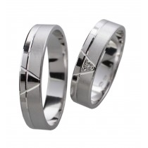 Stříbrný snubní prsten LINDA