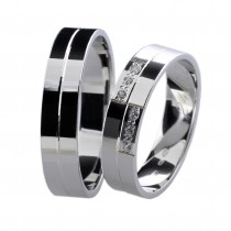Stříbrný snubní prsten LUNA