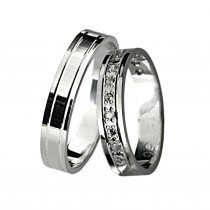 Stříbrný snubní prsten MARINA