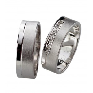 Stříbrný snubní prsten MIRIAM