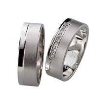 Stříbrný snubní prsten MIRIAM