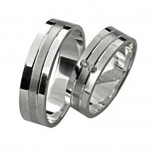 Stříbrný snubní prsten PAULINA