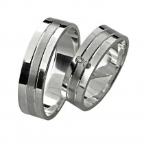 Stříbrný snubní prsten PAULINA