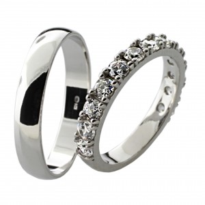 Stříbrný snubní prsten RUBÍ