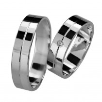 Stříbrný snubní prsten SABRINA