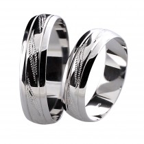 Stříbrný snubní prsten TIA