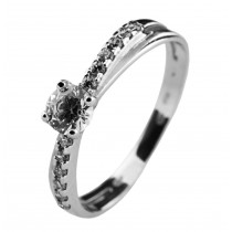 Stříbrný zásnubní prsten MILAGROS